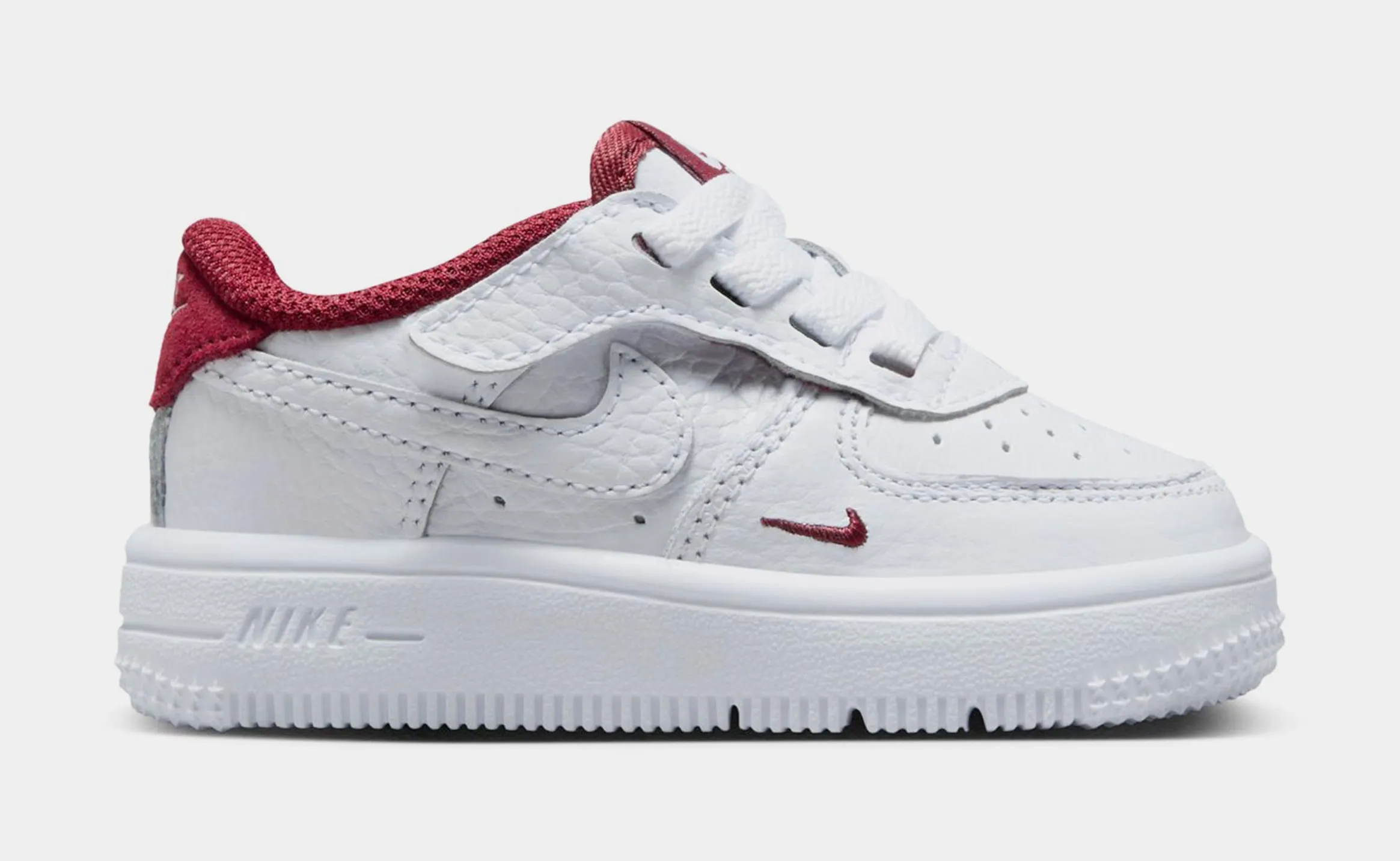 Force 1 Low LV8 EasyOn Infant Toddler Lifestyle Shoes (White/Team Red/White)