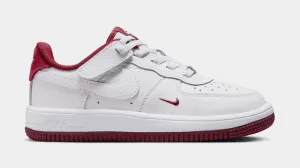 Force 1 Low LV8 EasyOn Preschool Lifestyle Shoes (White/Team Red/White)