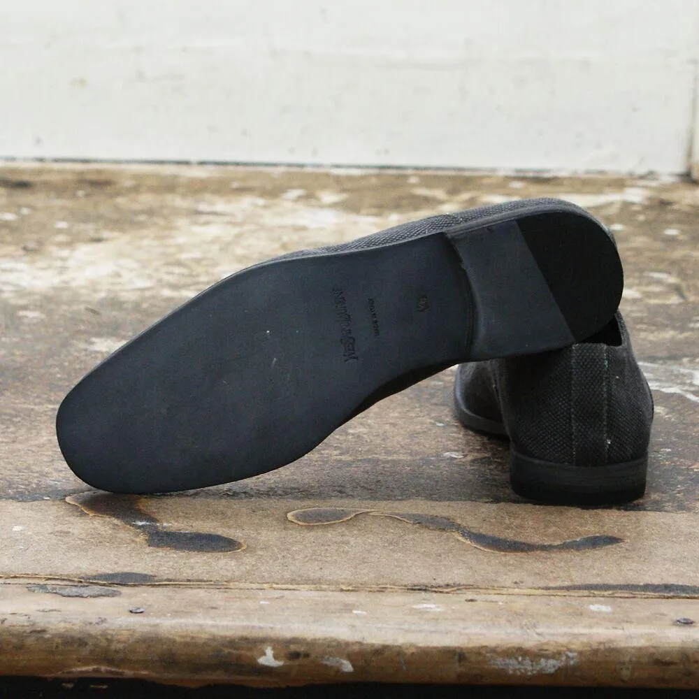 Greige Laceless Oxford Shoes