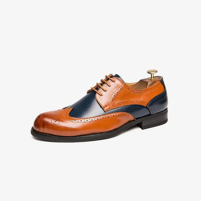 Handmade Multicolor Leather Oxford Dress Shoes