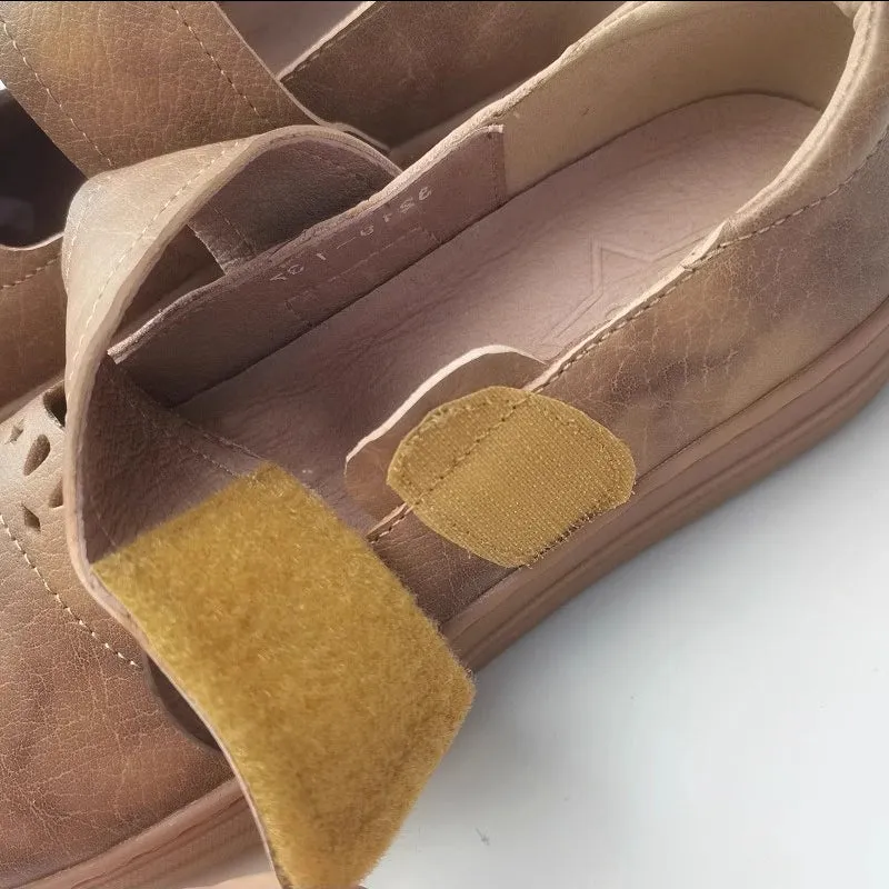 Handmade Stitching Square Toe Leather Shoes