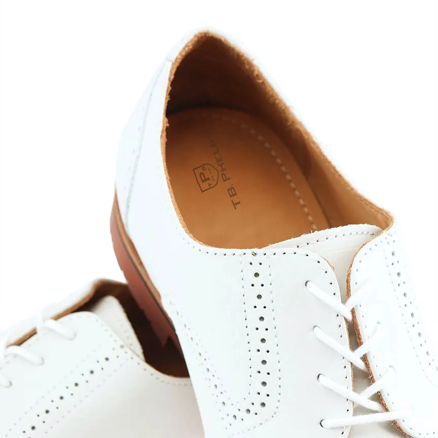 Haspel x T.B. Phelps Nubuck Wingtip - White