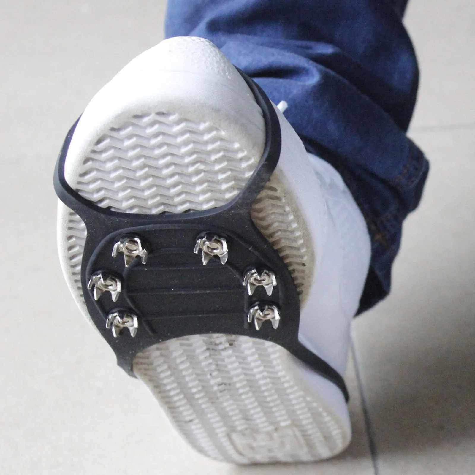 Hiking Poles Ice Snow Grips Traction Cleats Anti-slip For Shoes And Boots