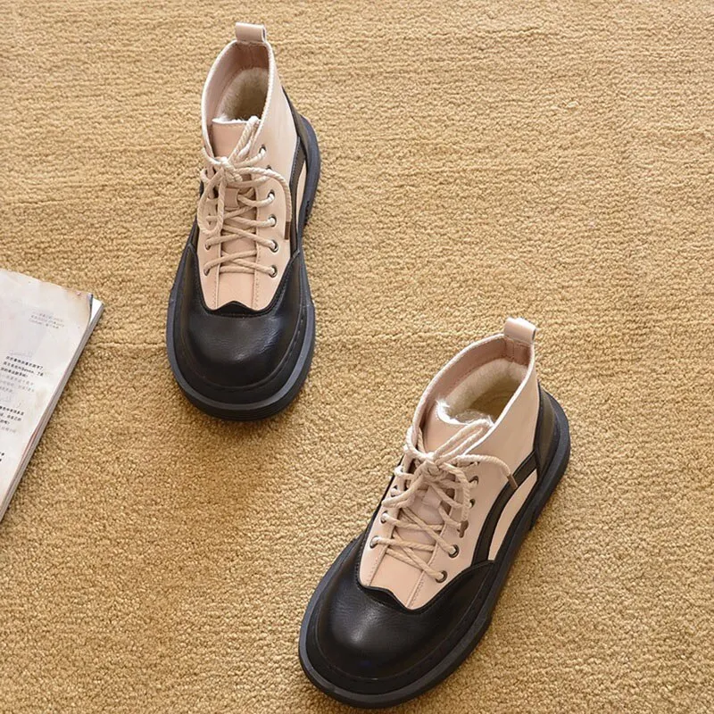 Hnzxzm Autumn Winter Shoes Women Snow Boots Thick Sole Fashion Brand Women Boots Elegant Ladies Ankle Boots Warm Cotton Shoes A4055