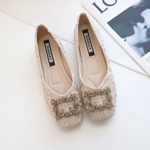 Hnzxzm Fashion Spring Summer Flats for Women Single Shoes Elegant Office Lady Shoes Brand Women Flats Black A4586
