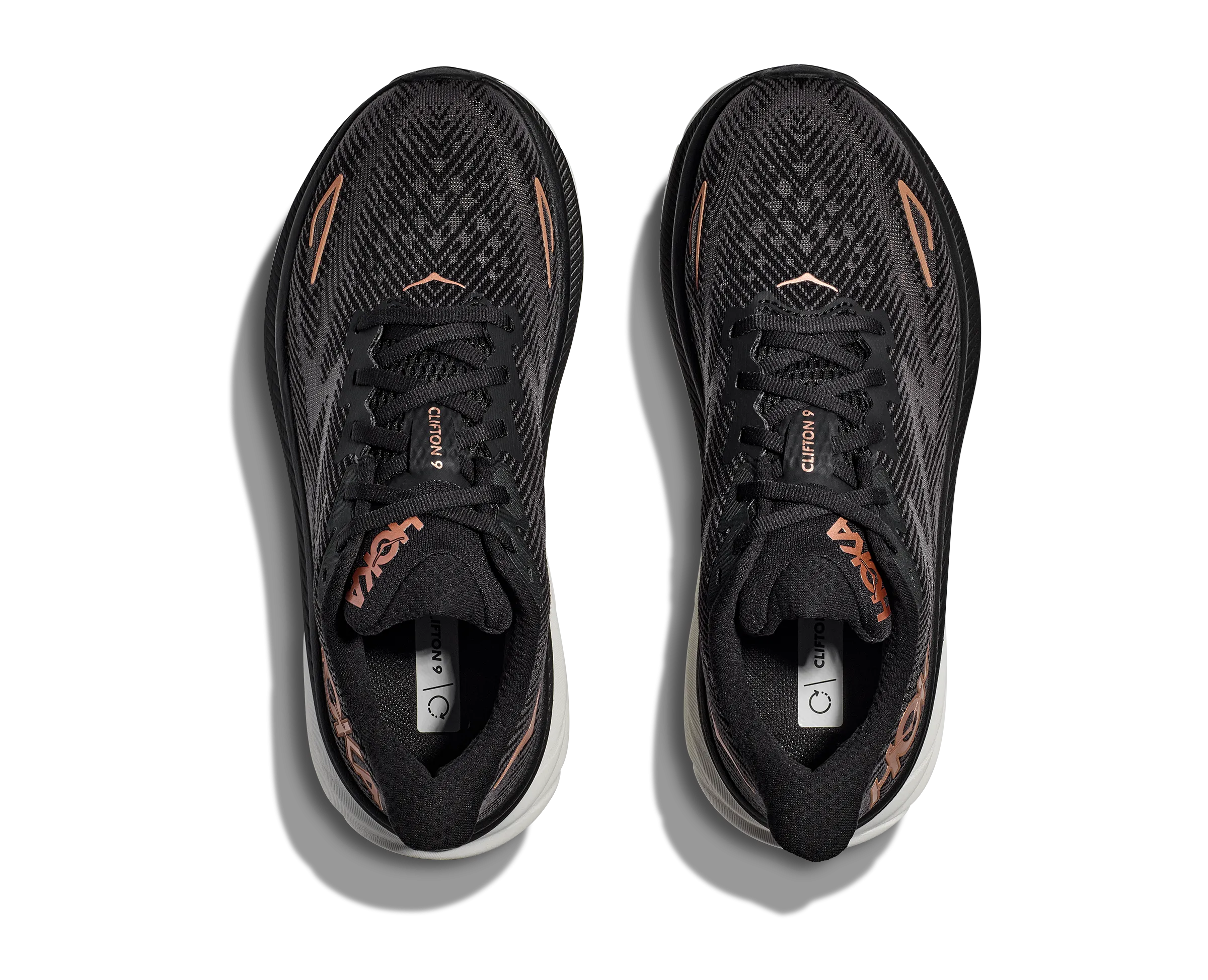 Hoka Womens Clifton 9- Black/Rose Gold (1127896-BRGL)