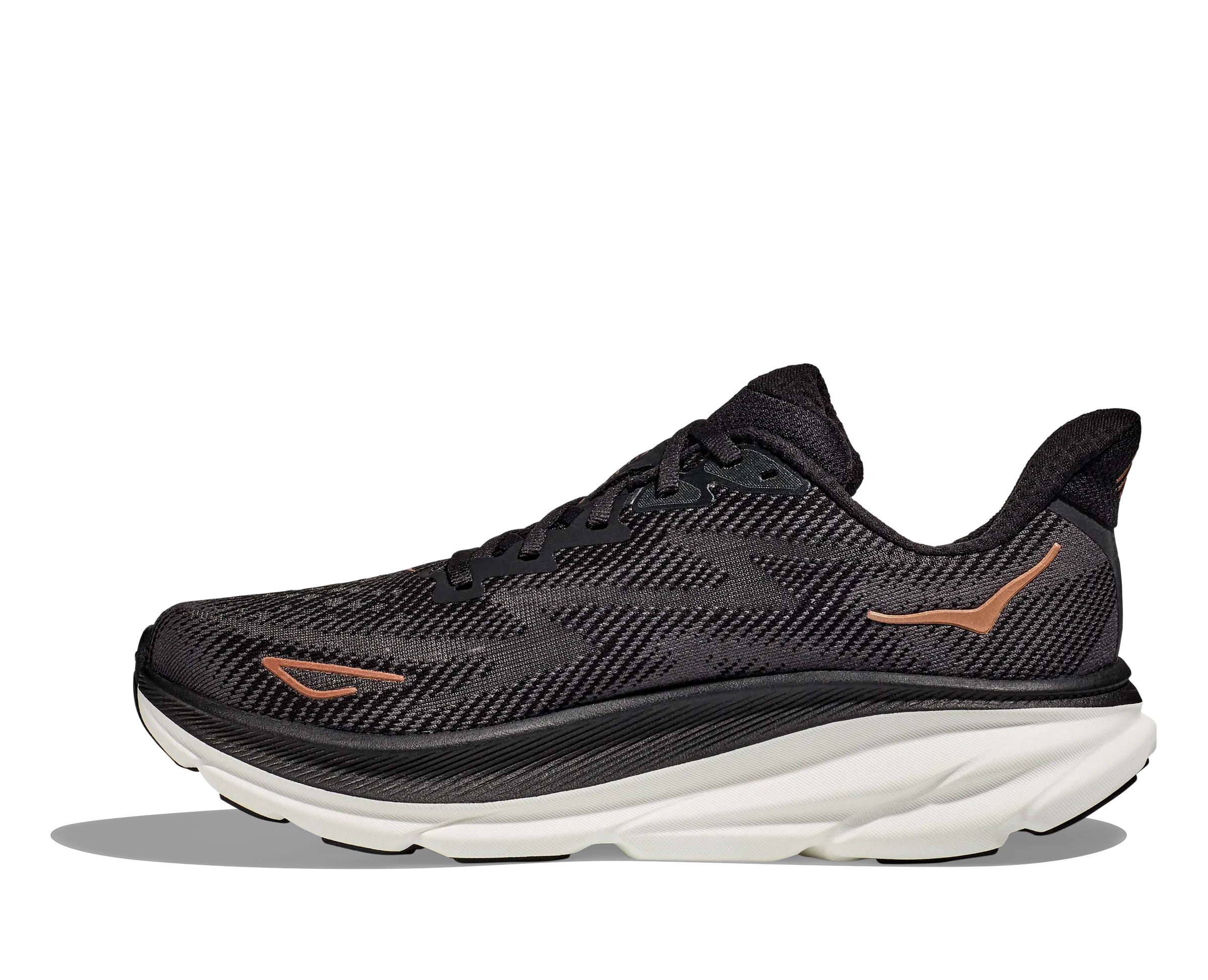 Hoka Womens Clifton 9- Black/Rose Gold (1127896-BRGL)