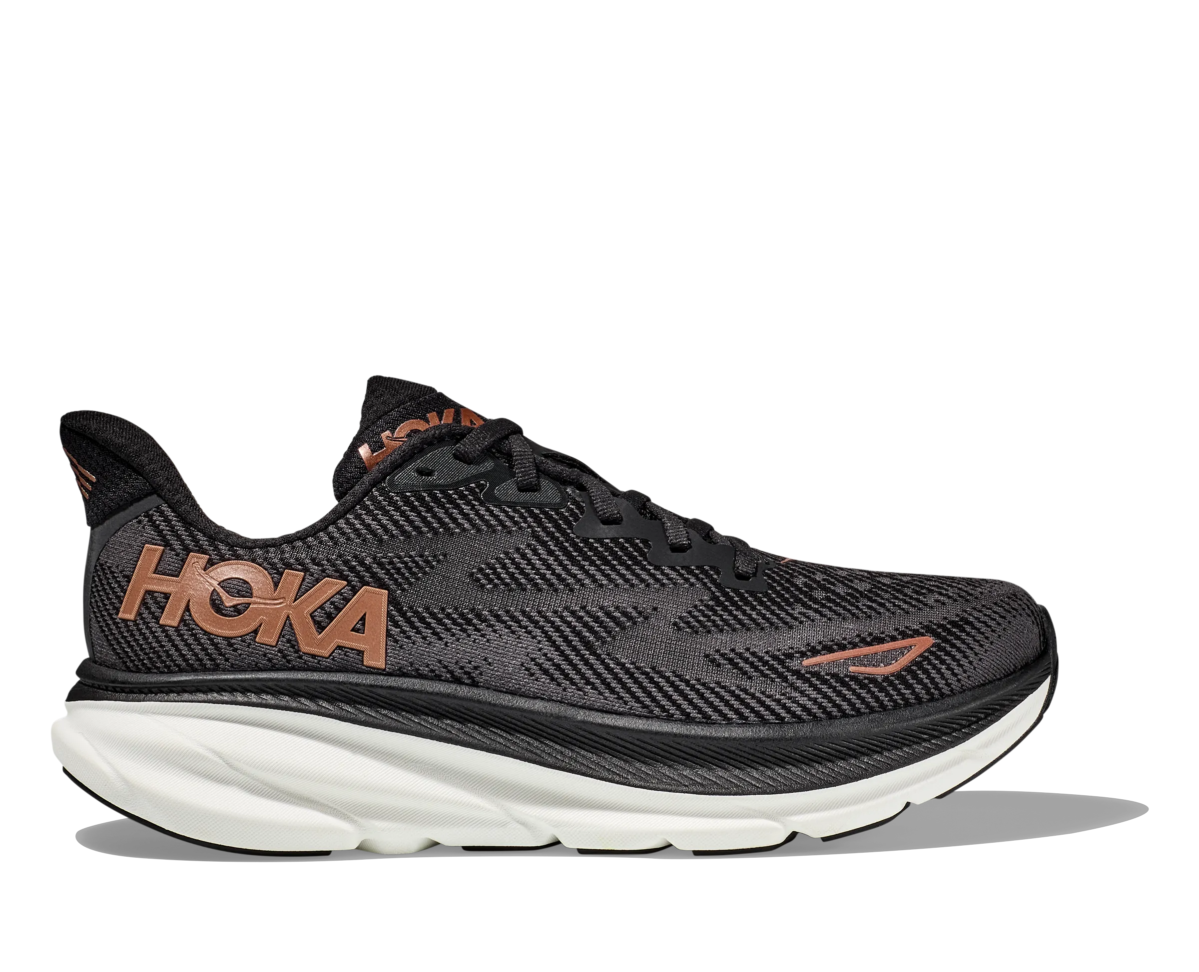 Hoka Womens Clifton 9- Black/Rose Gold (1127896-BRGL)