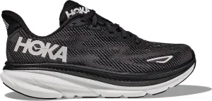 Hoka Womens Clifton 9 Wide- Black/ White (1132211-BWHT)