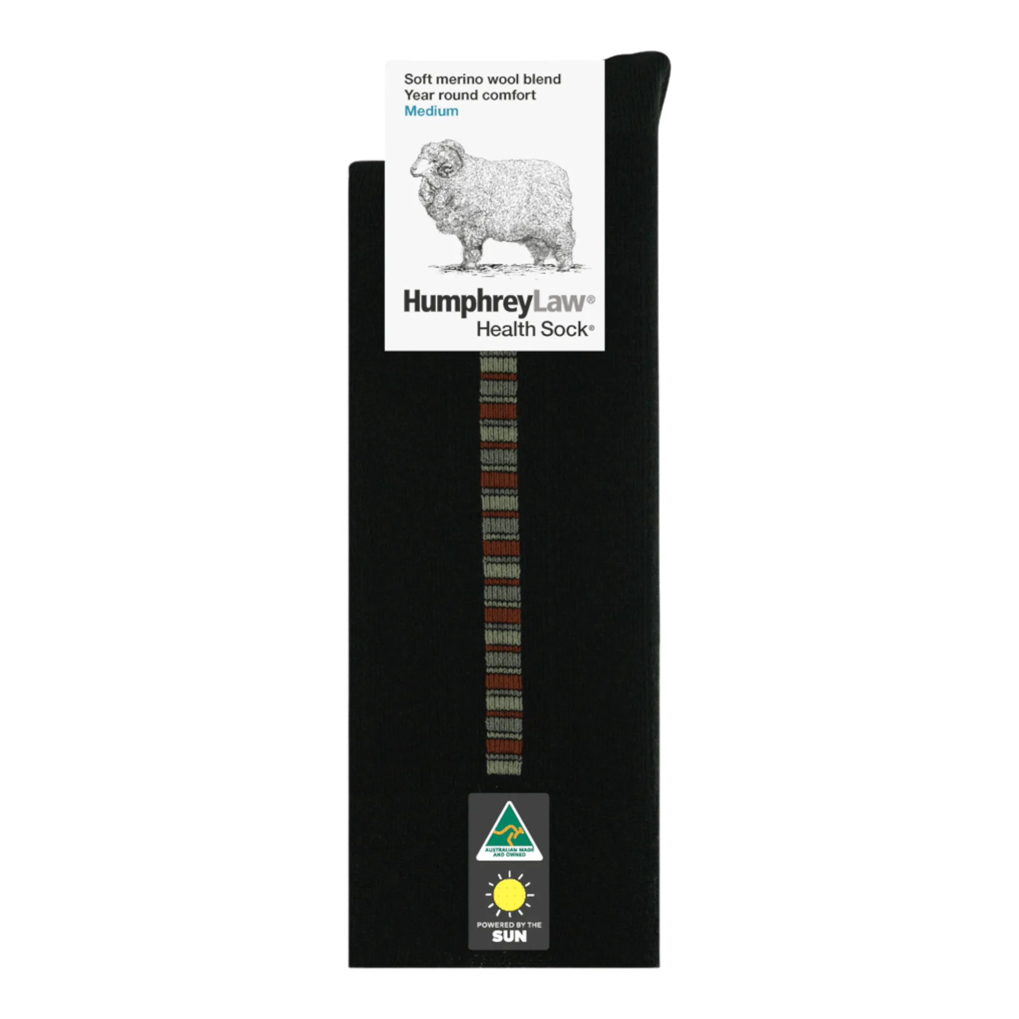 Humphrey Law 60% Fine Merino Wool Patterned Health Sock® Style 85C Linear