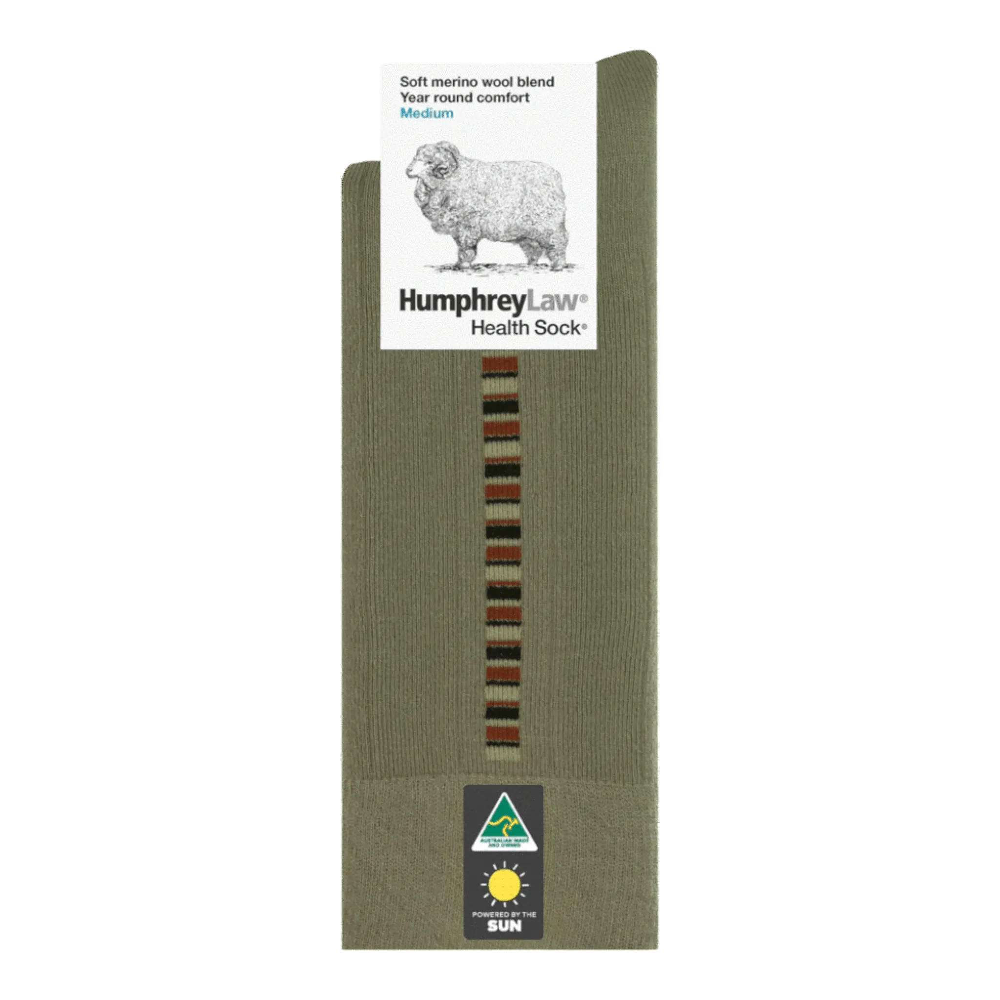Humphrey Law 60% Fine Merino Wool Patterned Health Sock® Style 85C Linear