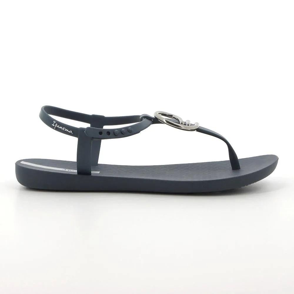 Ipanema Slingback With Gold Trim Sandal  - Blue/Onyx/Silver