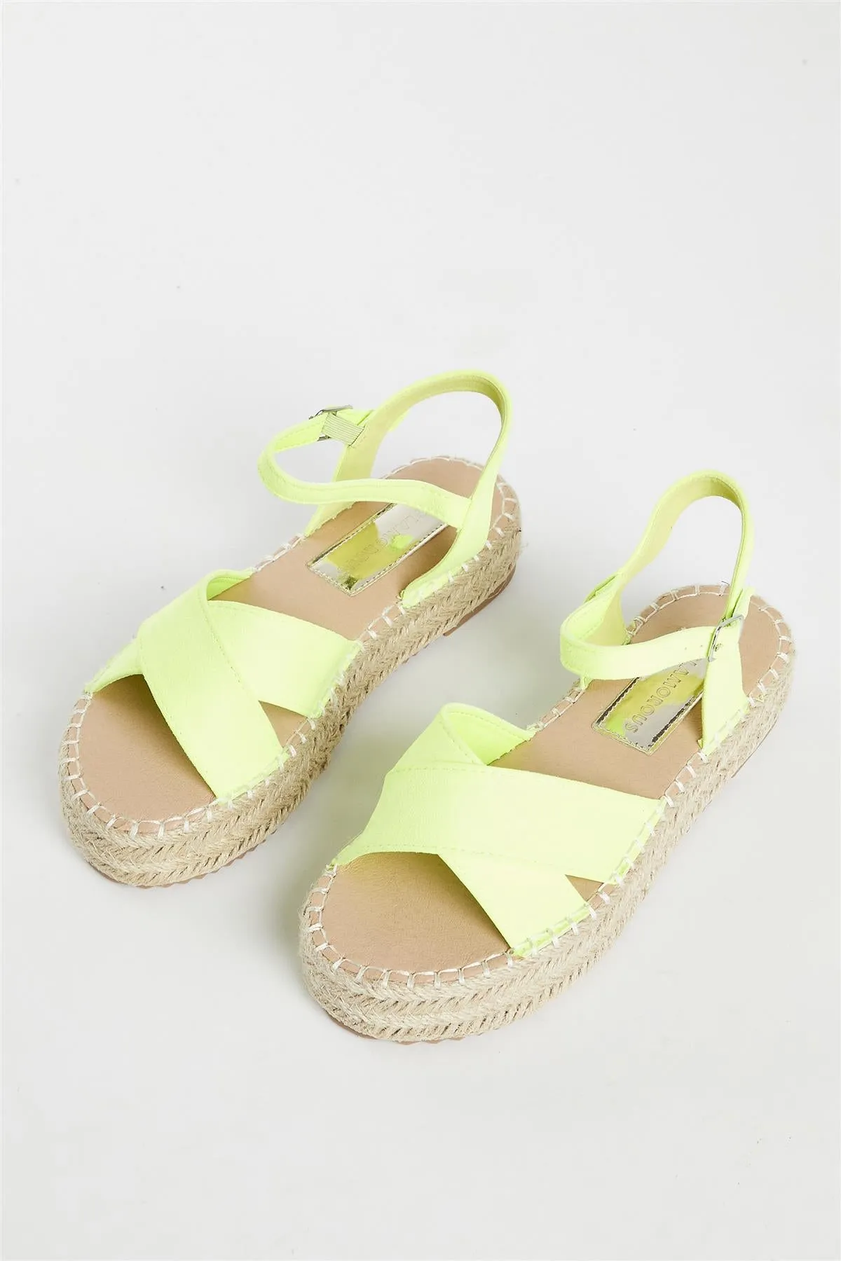 Lime Micro Espadrille Sandals