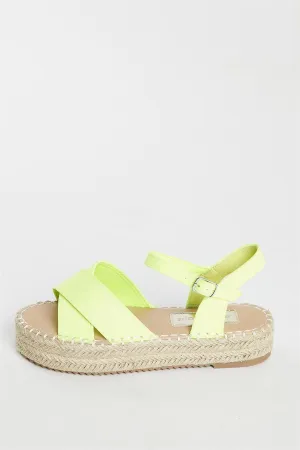 Lime Micro Espadrille Sandals