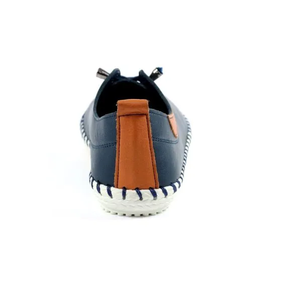 Lunar "St Ives" Navy Plimsol