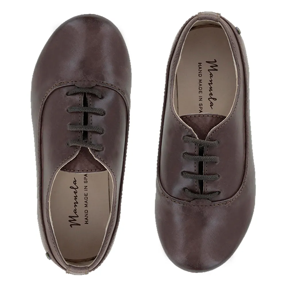 Manuela de Juan Boy's & Girl's Alex Oxford, Brown Tequila