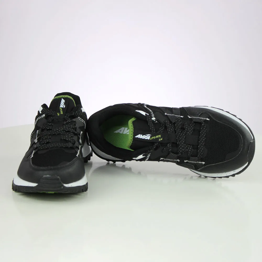 Men's Mesh Polka Dots Lace Up Shoes,Black