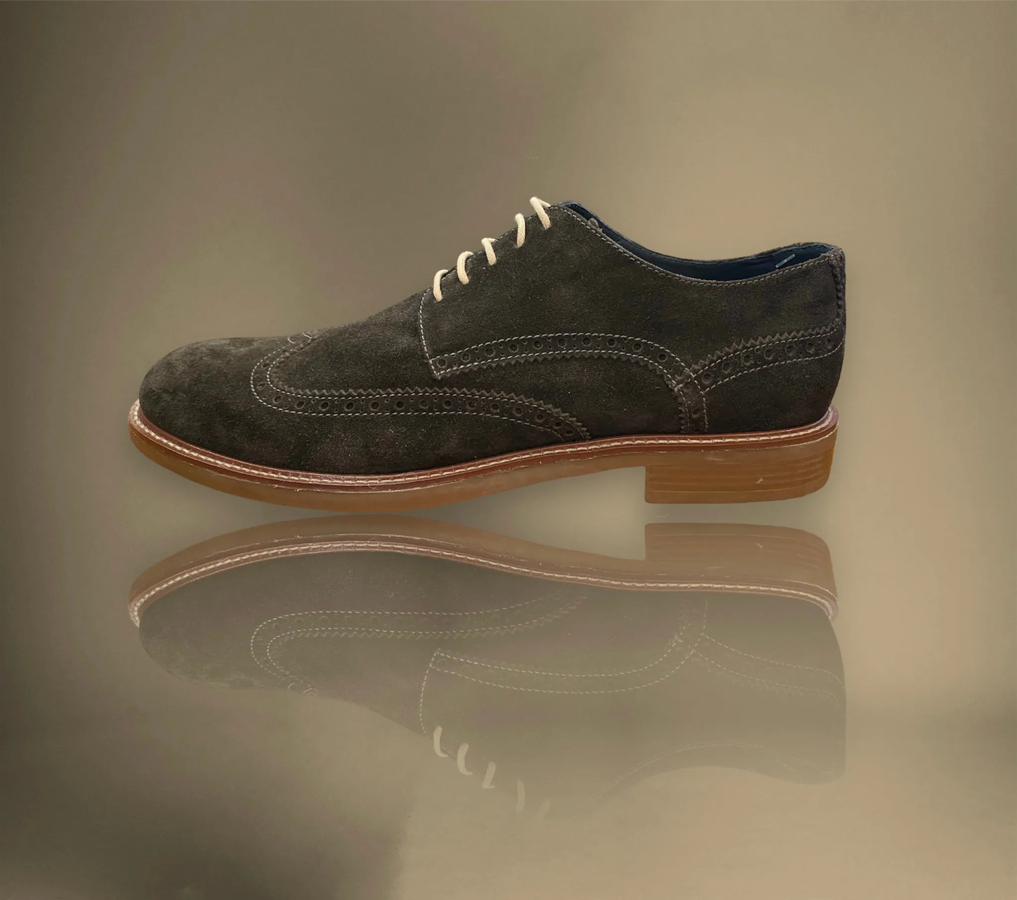 Men's Sierra Suede Oxford- Coffee Brown
