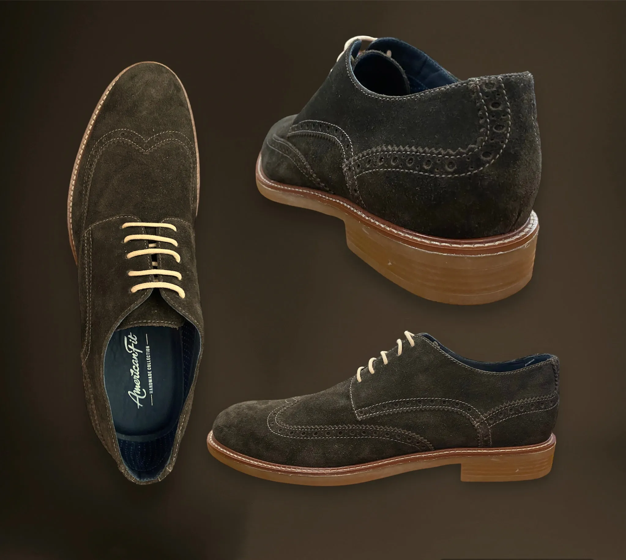 Men's Sierra Suede Oxford- Coffee Brown