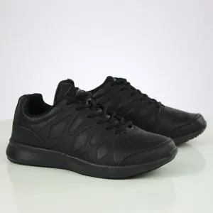 Men's Style Ribbed Triangle Shoe,Black