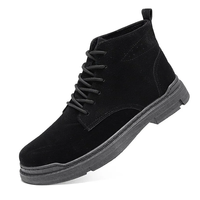 New Boots Men's High-top Workwear British Style Retro Mid-top Military Boots Men's Chesier Boots Sports Comfort Shoes