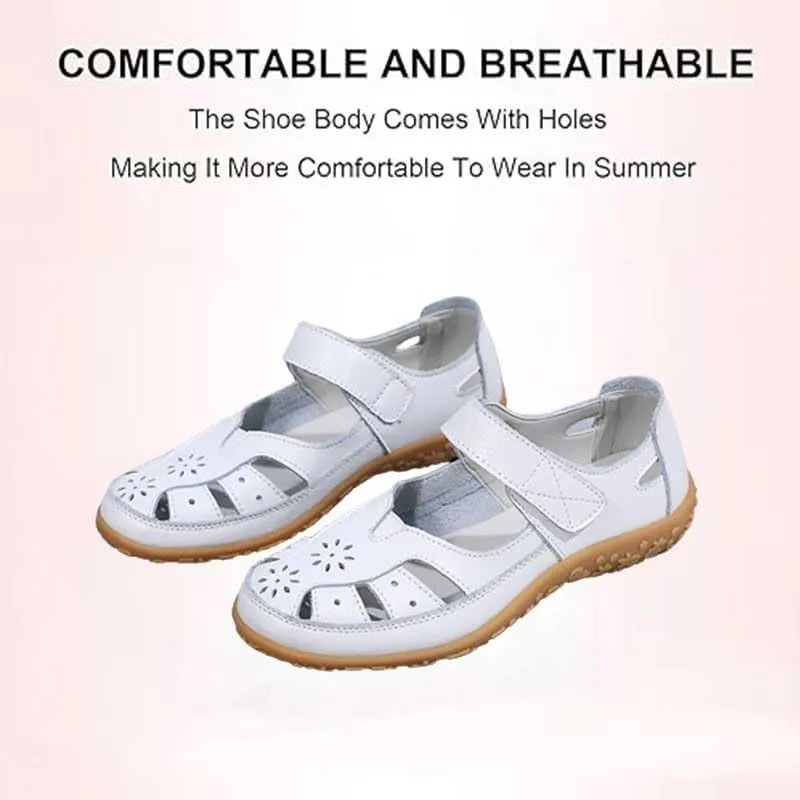 NEW Retails $45, Orthopedic Loafers in Breathable Leather, Women's Casual Comfort Closed Toe Orthopedic Shoes, Beige, Sz 6.5! Great indoor or work shoes