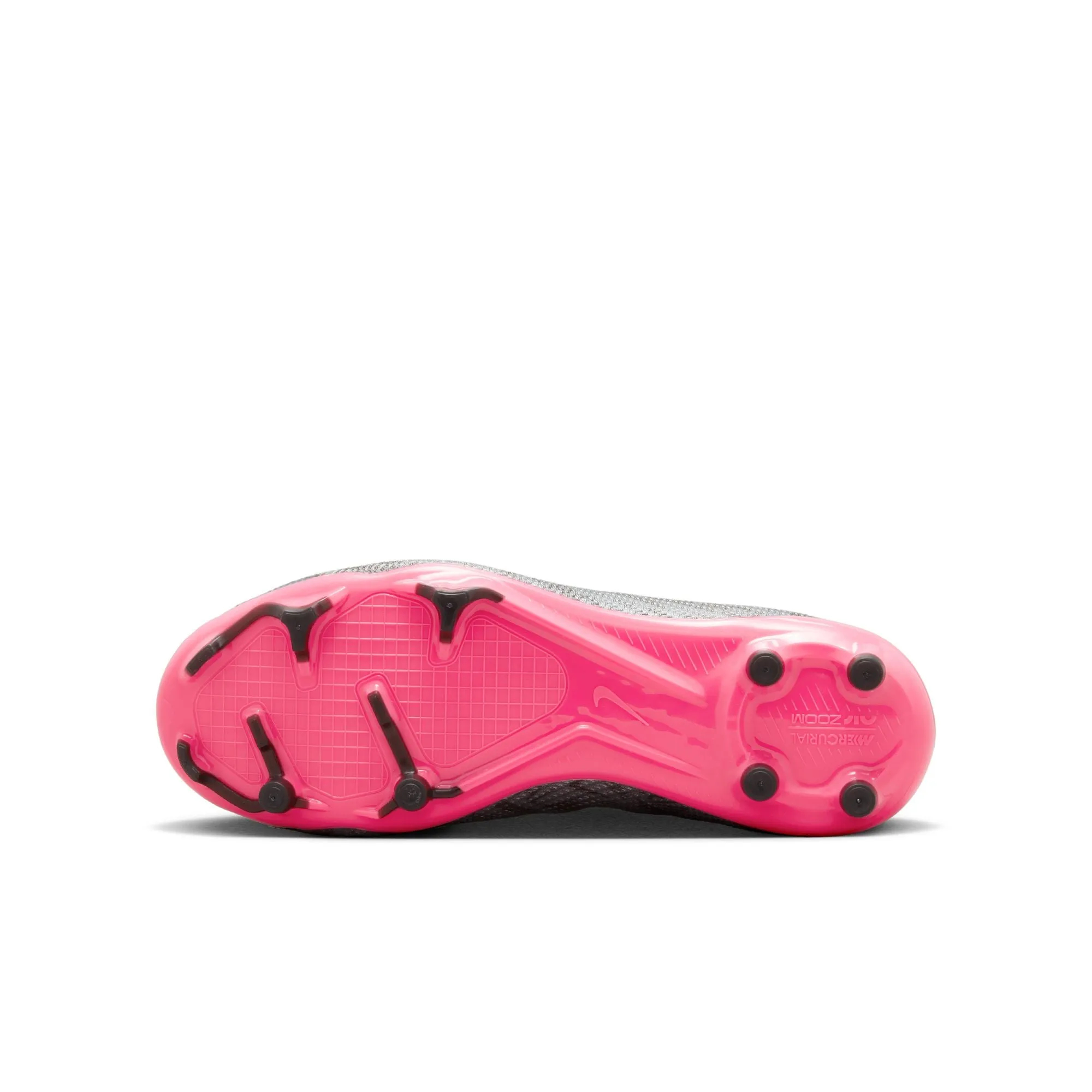 Nike Air Zoom Mercurial Superfly 9 Junior Pro XXV FG Firm Ground Soccer Cleat - Silver/Pink/Black/Yellow