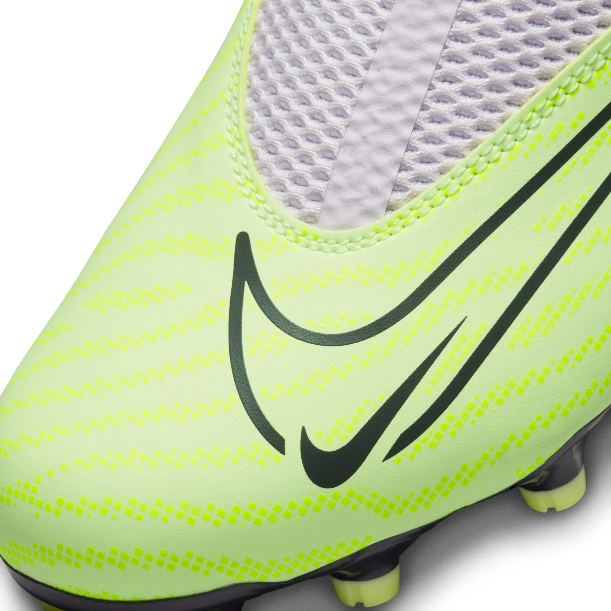 Nike Junior Phantom GX Academy DF FG/MG Soccer Cleat - Grey/Volt/Grape