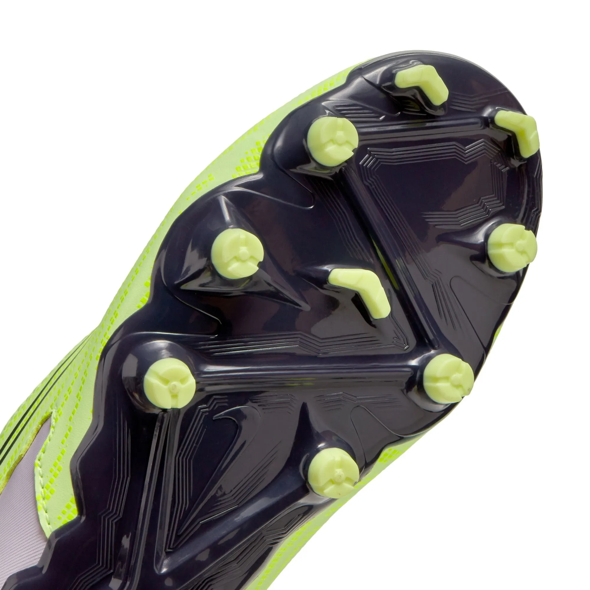 Nike Junior Phantom GX Academy DF FG/MG Soccer Cleat - Grey/Volt/Grape