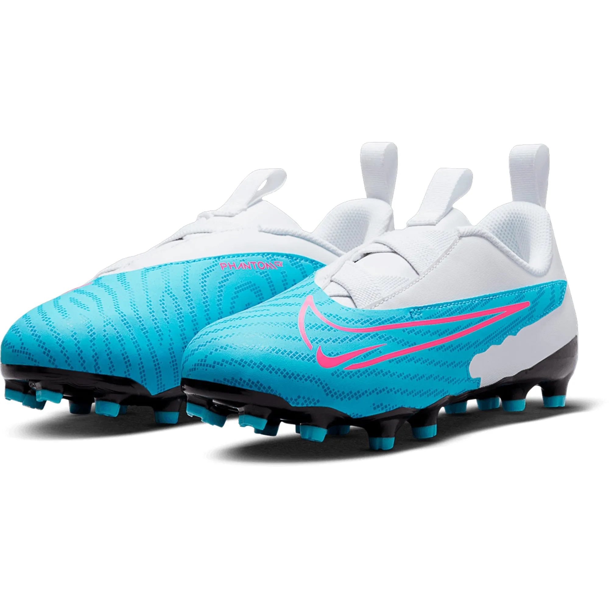 Nike Junior Phantom GX Academy FG/MG Firm Ground Soccer Cleats - Blue/Pink/White/Black