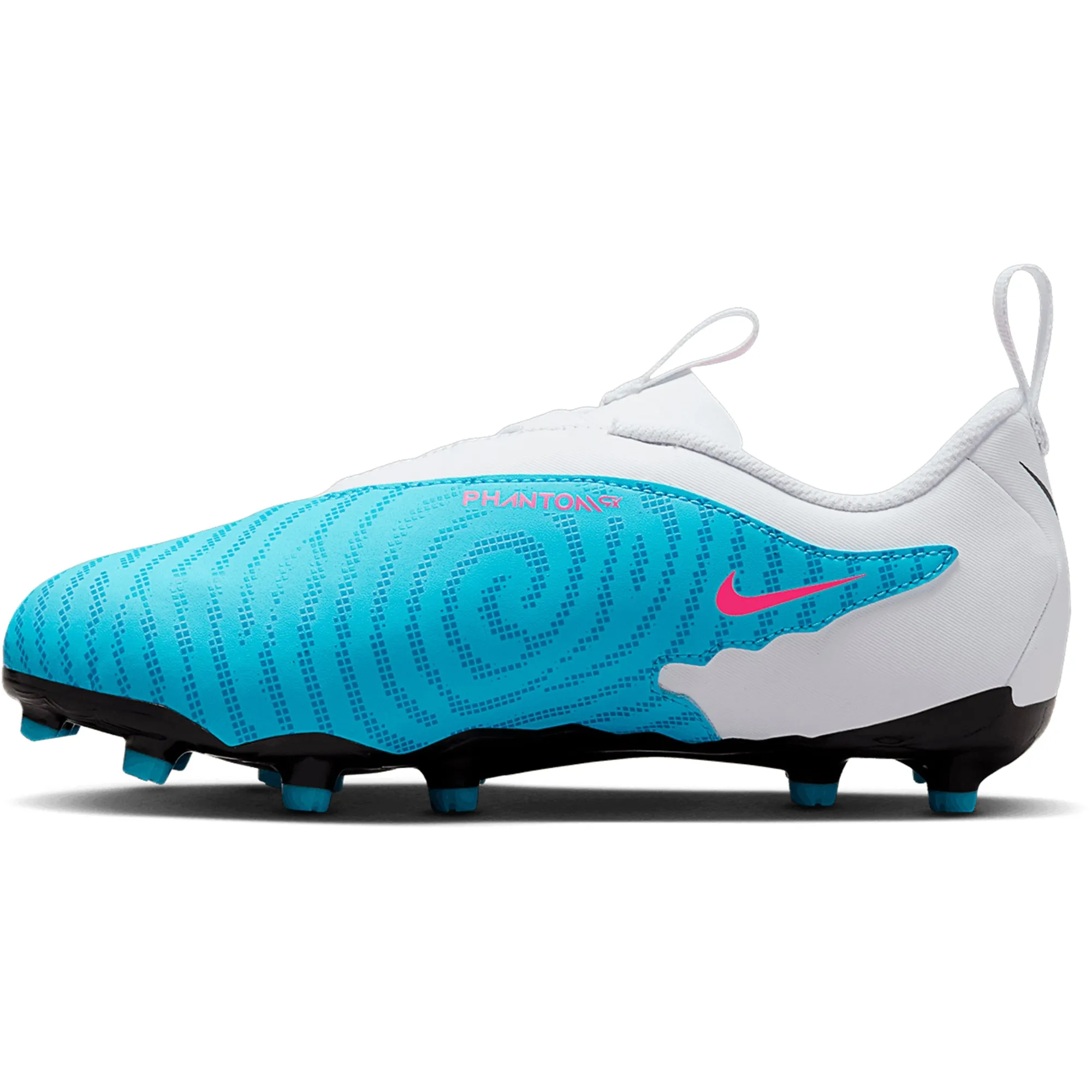 Nike Junior Phantom GX Academy FG/MG Firm Ground Soccer Cleats - Blue/Pink/White/Black
