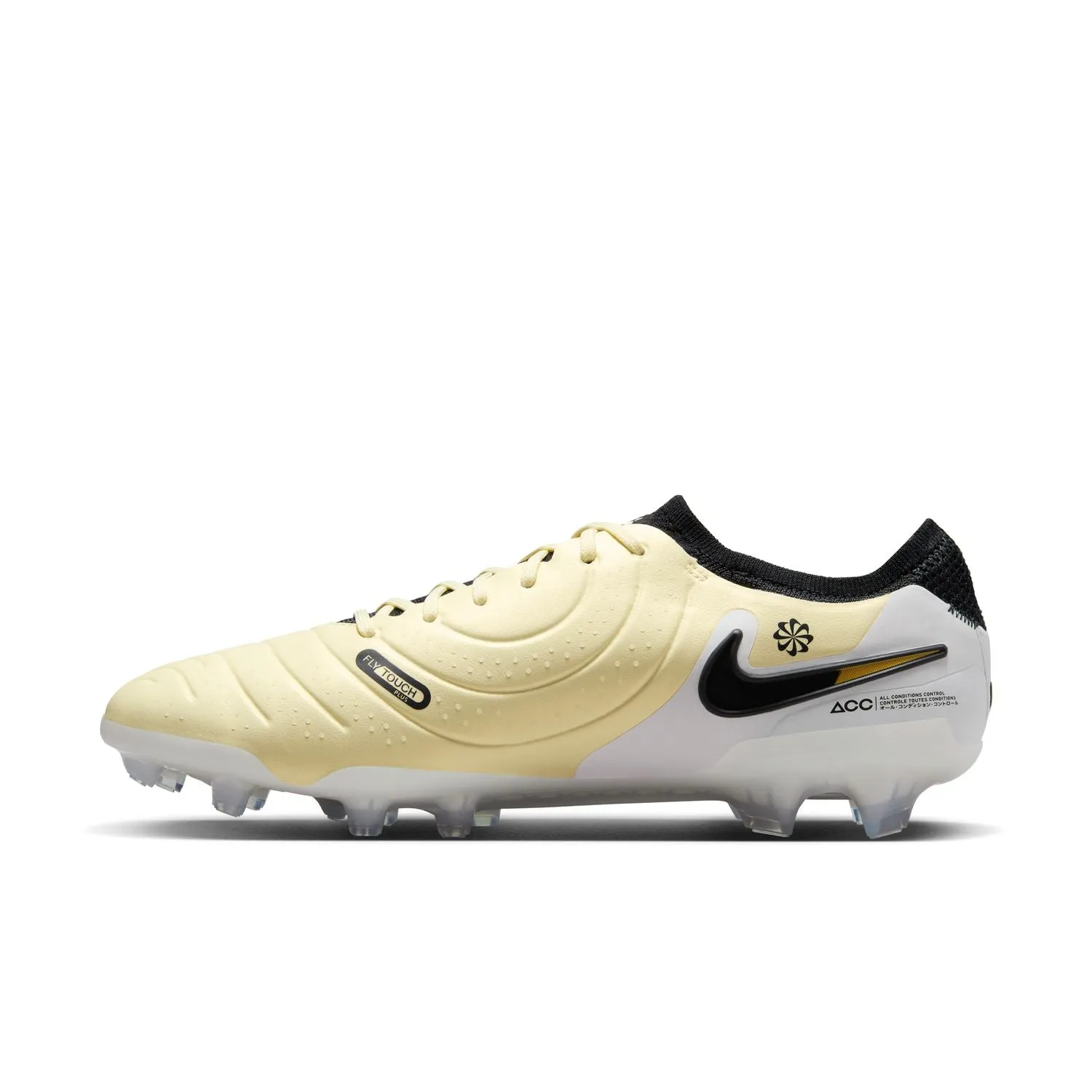 Nike Legend 10 Elite FG- Lemonade/ Black-MTLC Gold Coin