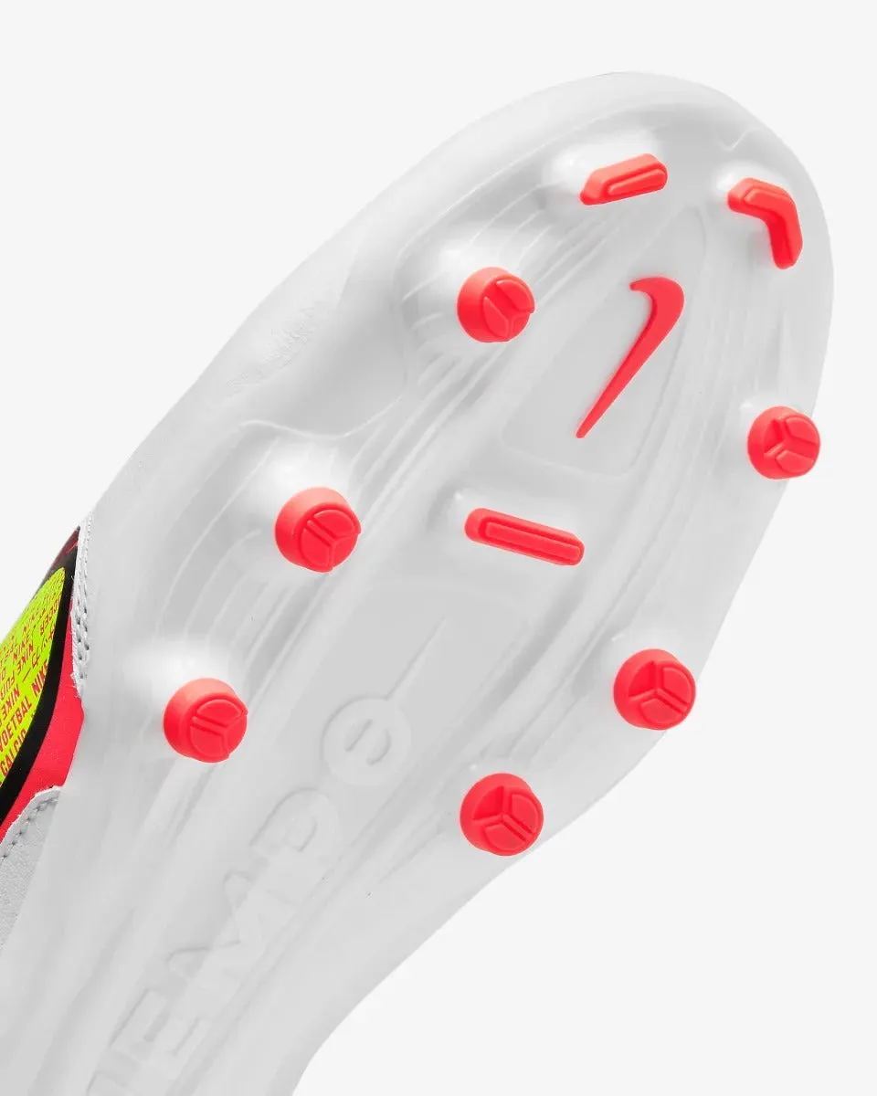 Nike Legend 9 Academy FG-MG - White-Volt-Crimson