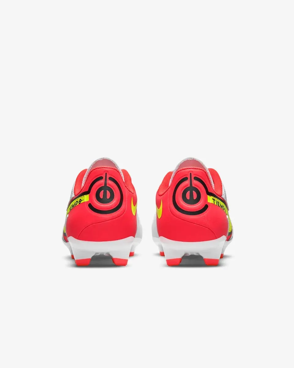 Nike Legend 9 Academy FG-MG - White-Volt-Crimson