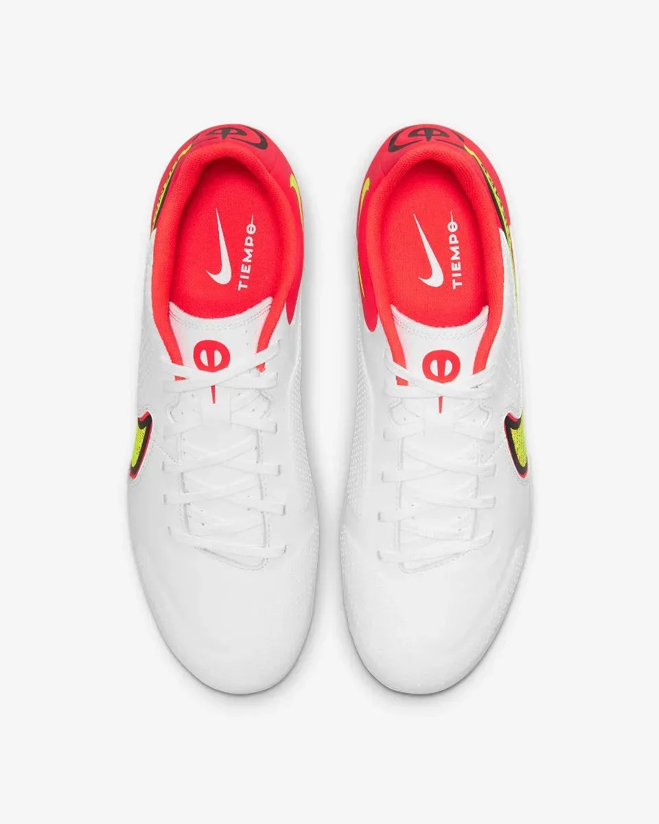 Nike Legend 9 Academy FG-MG - White-Volt-Crimson
