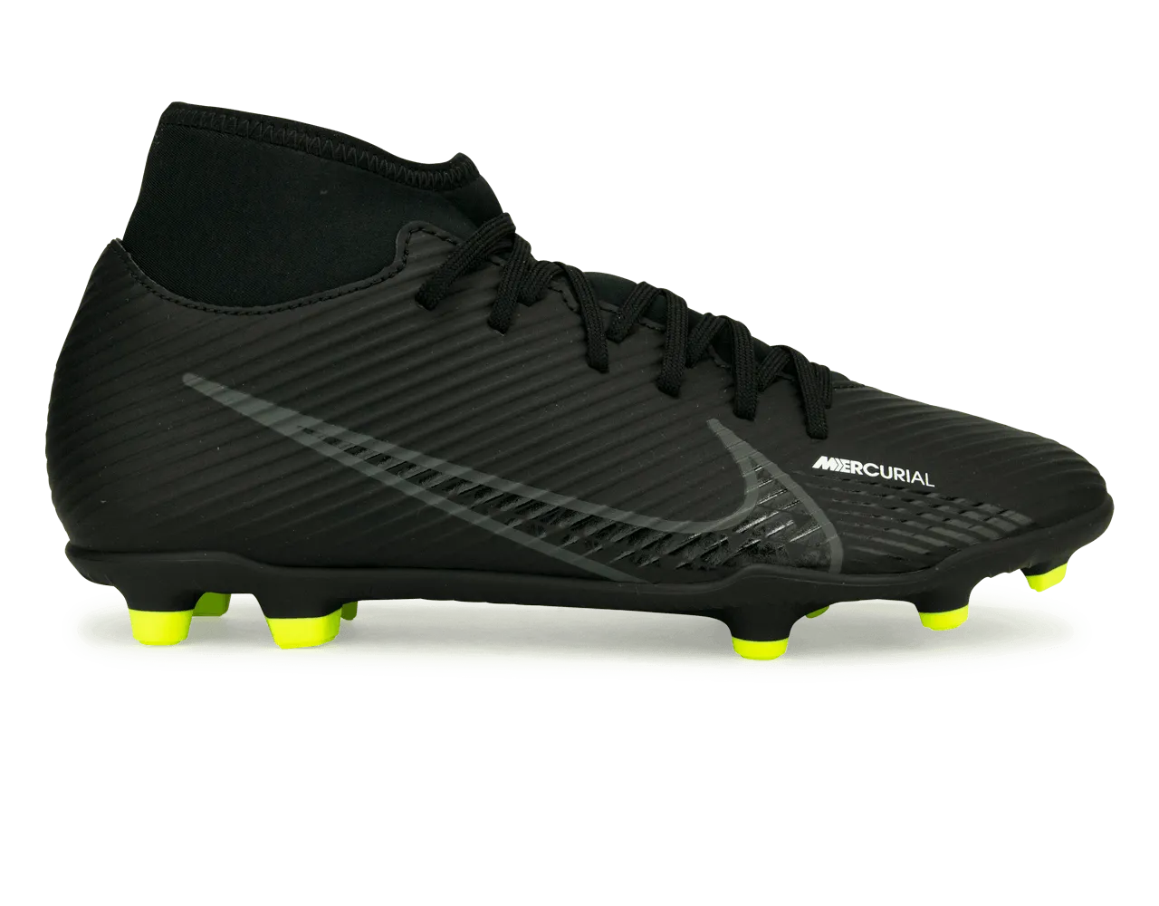 Nike Men's Zoom Mercurial Superfly 9 Club FG/MG Black/Volt