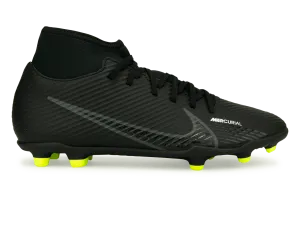 Nike Men's Zoom Mercurial Superfly 9 Club FG/MG Black/Volt