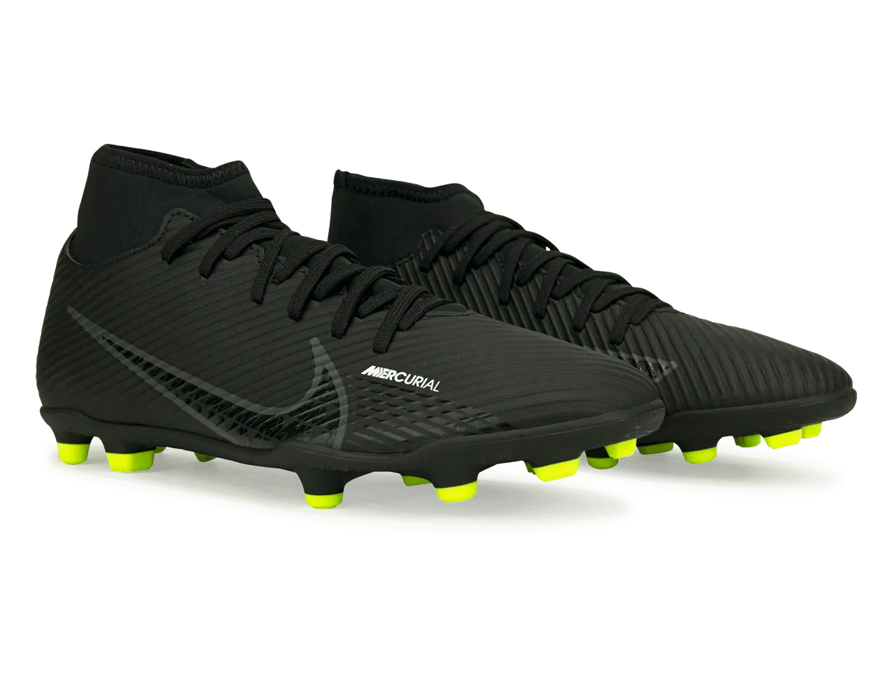 Nike Men's Zoom Mercurial Superfly 9 Club FG/MG Black/Volt