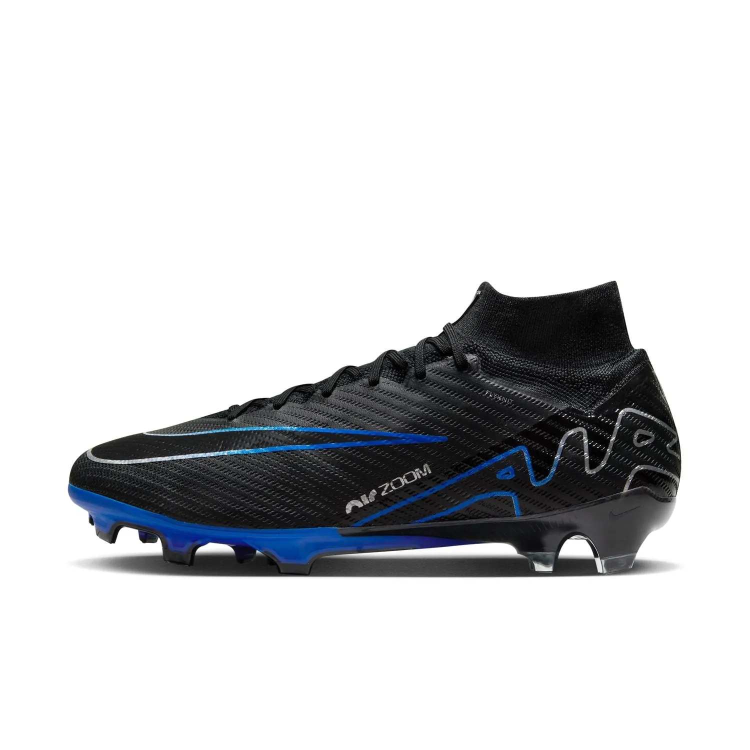 Nike Mercurial Superfly 9 Elite FG-BLACK/CHROME-HYPER ROYAL