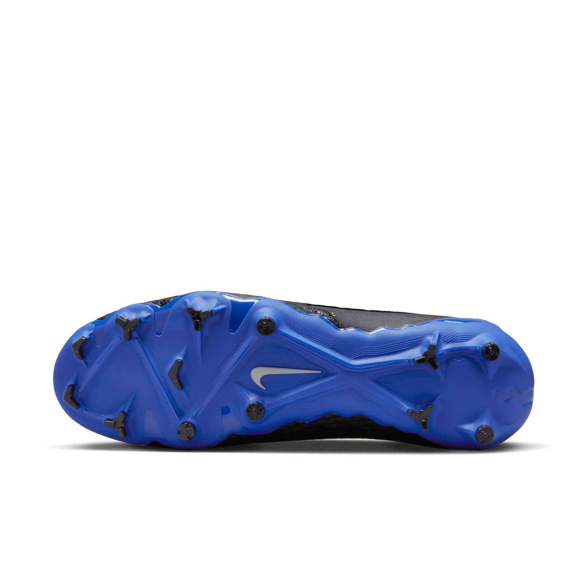 Nike Phantom GX Academy FG Firm Ground Soccer Cleats - Black/Chrome/Hyper Royal
