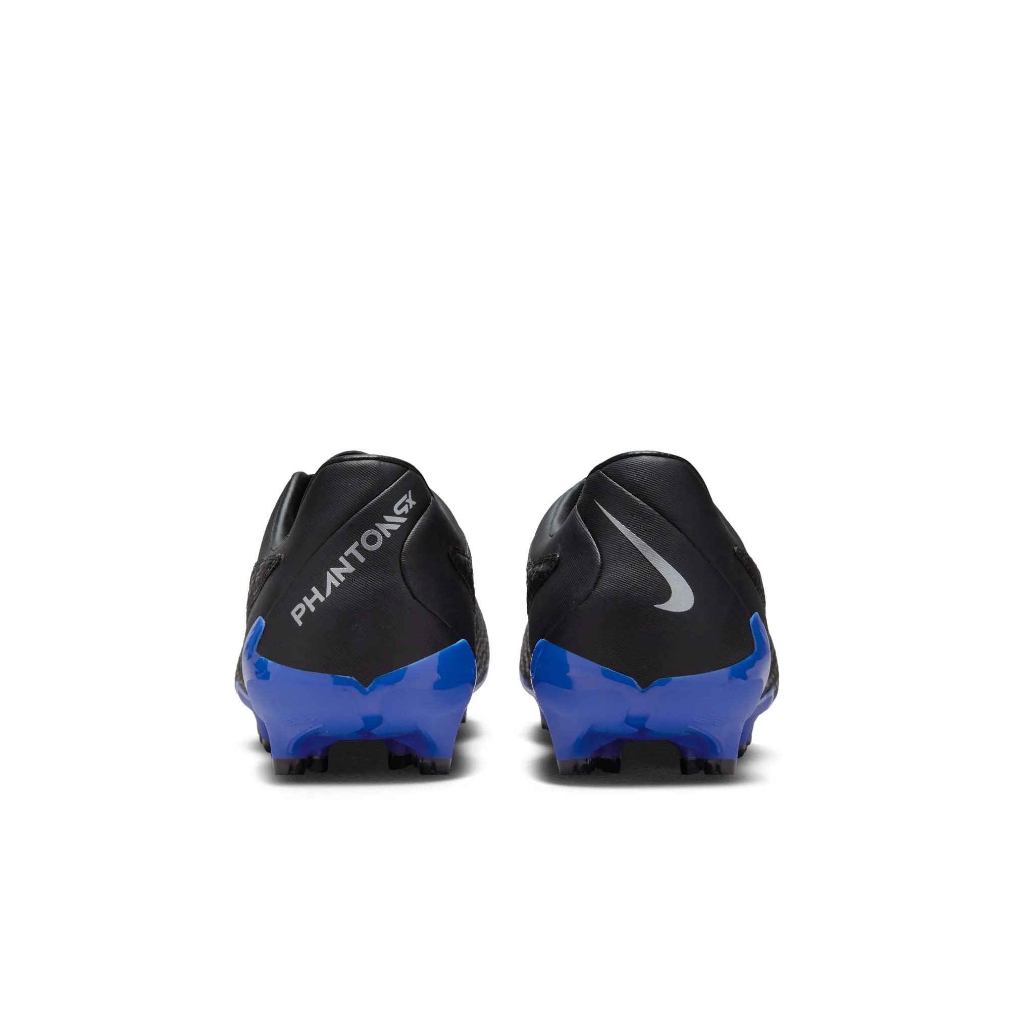 Nike Phantom GX Academy FG Firm Ground Soccer Cleats - Black/Chrome/Hyper Royal