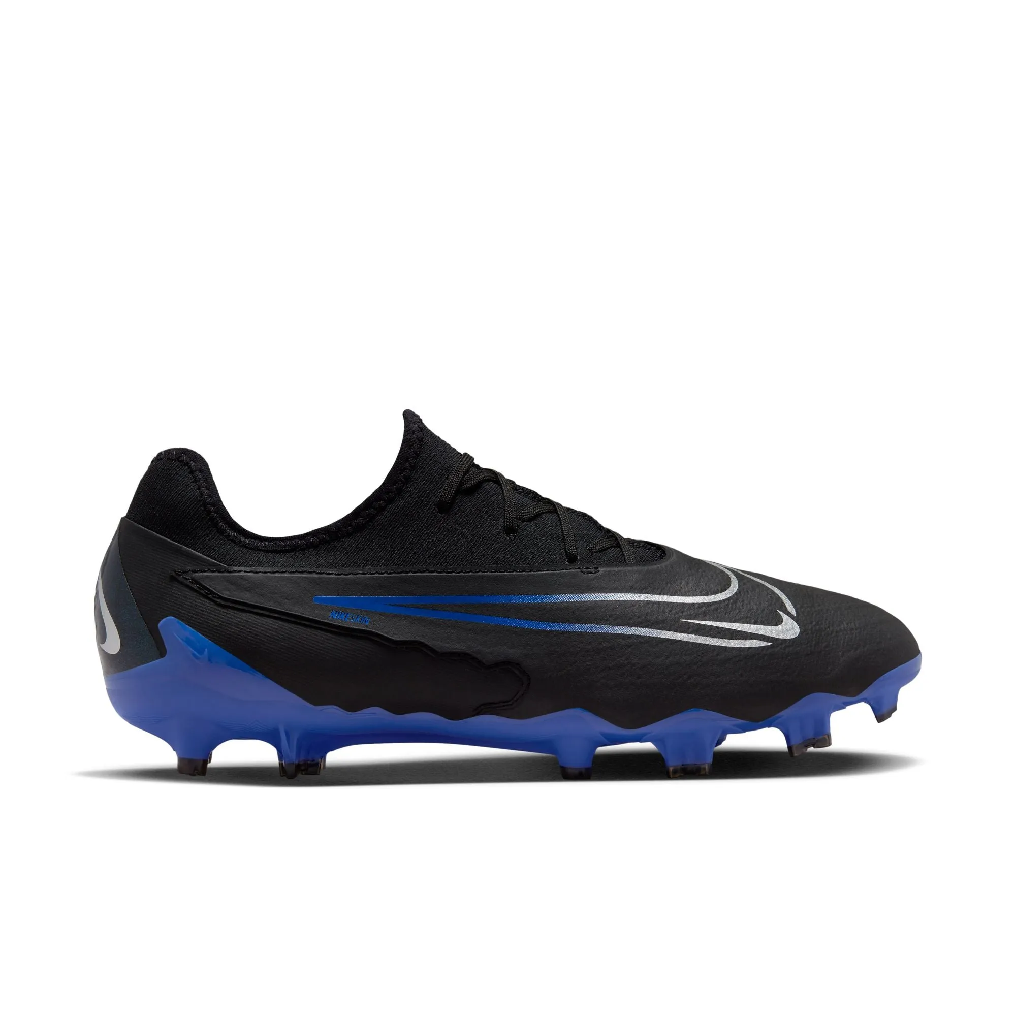 Nike Phantom GX Pro FG Firm Ground Soccer Cleats - Black/Chrome/Hyper Royal