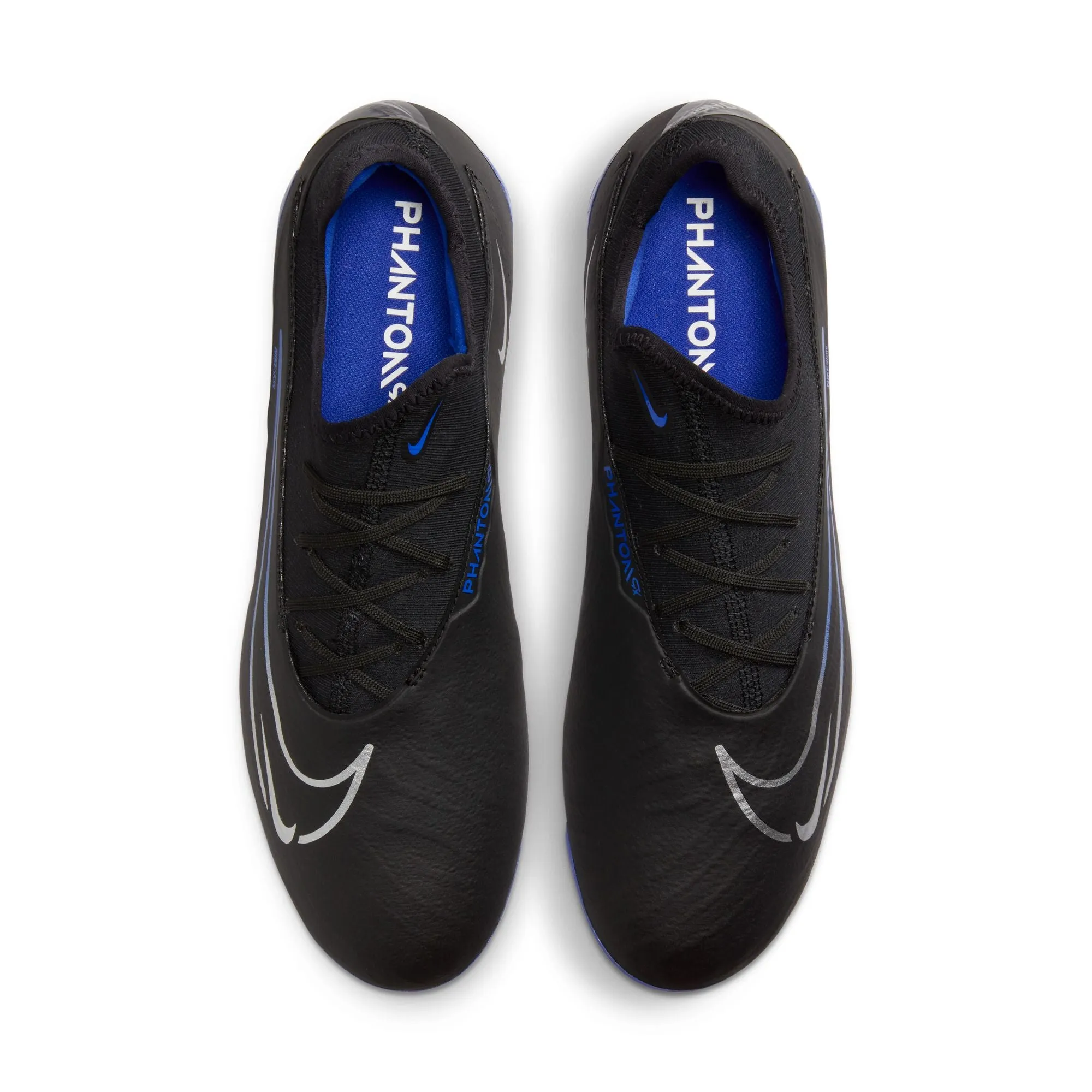 Nike Phantom GX Pro FG Firm Ground Soccer Cleats - Black/Chrome/Hyper Royal