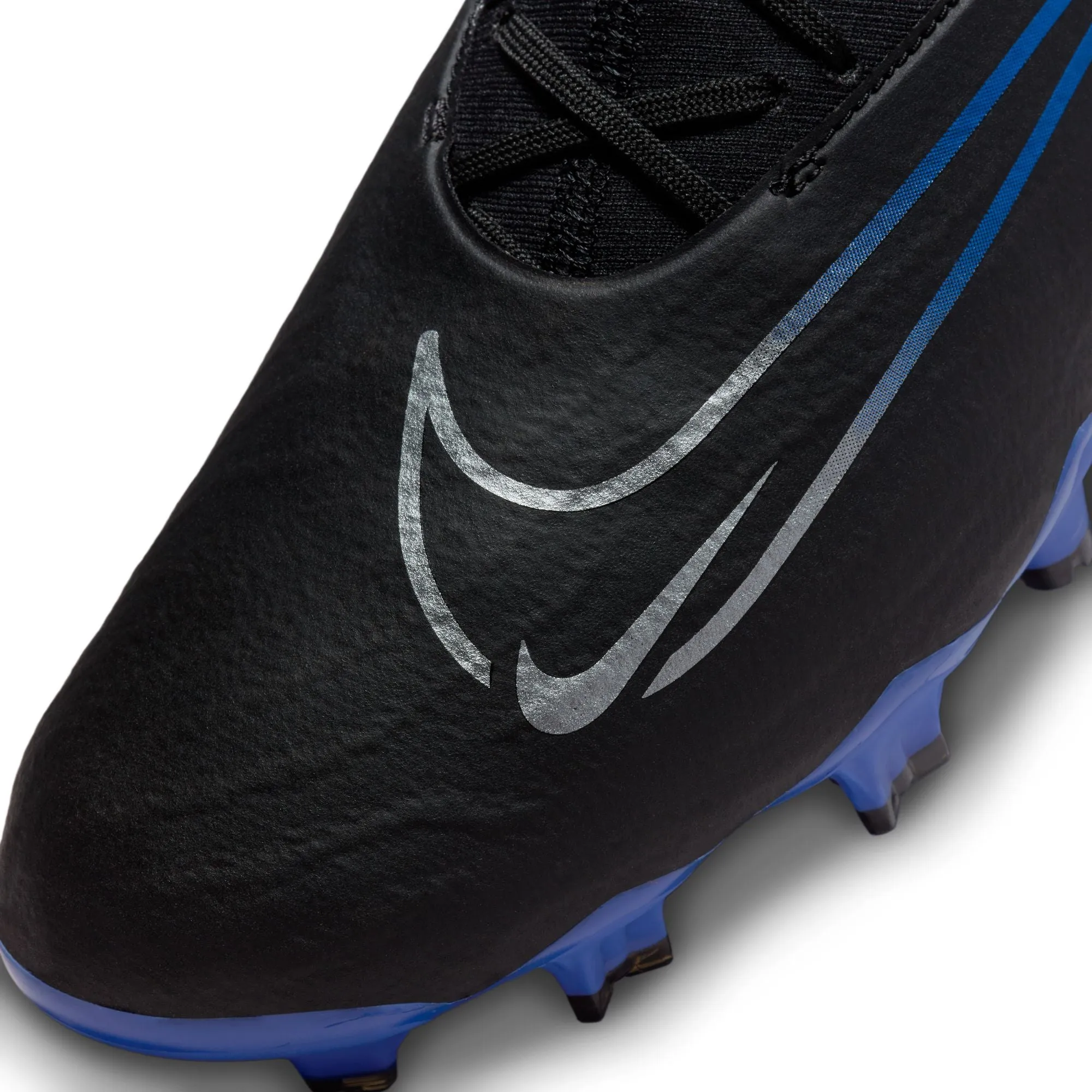 Nike Phantom GX Pro FG Firm Ground Soccer Cleats - Black/Chrome/Hyper Royal