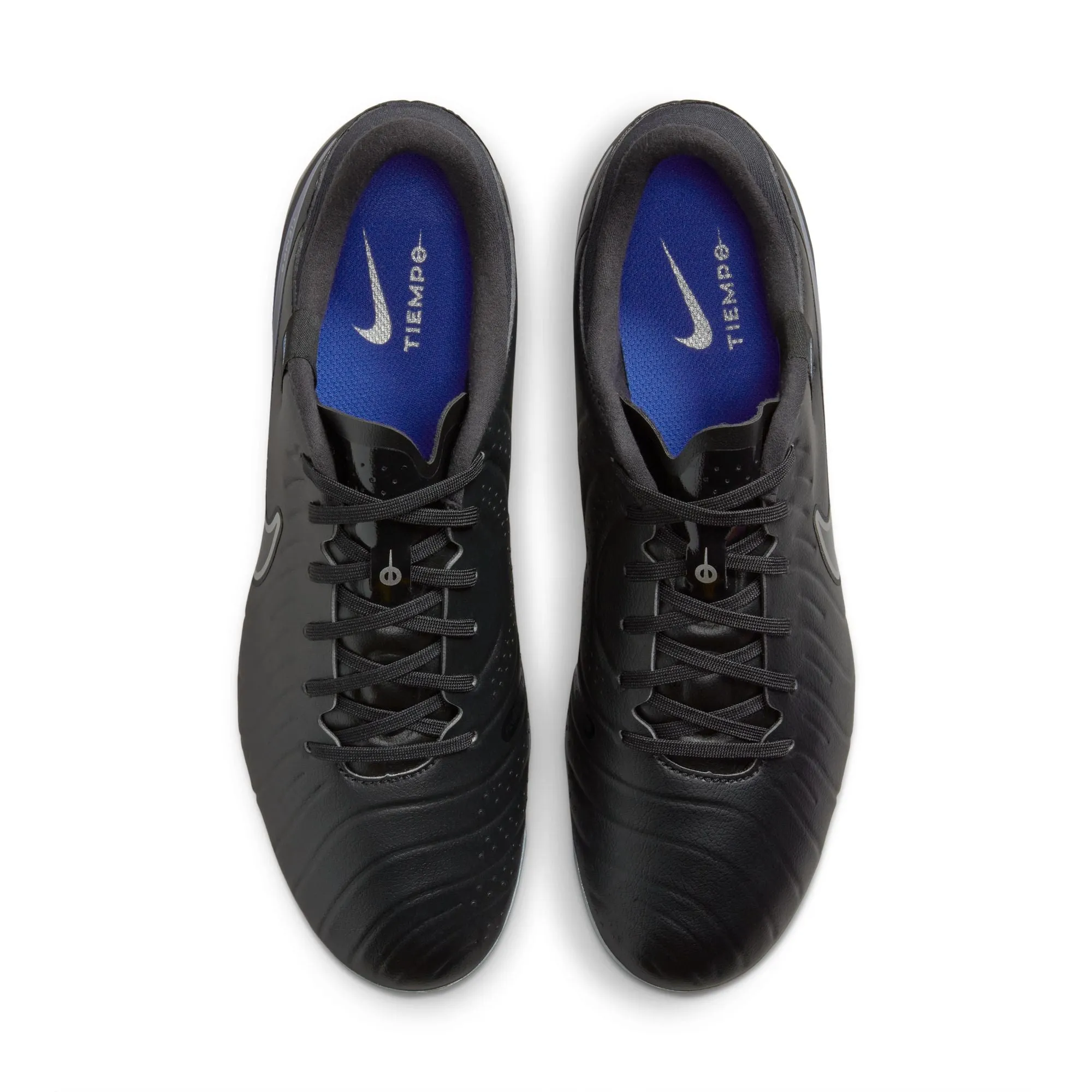 Nike Tiempo Legend 10 Academy FG/MG Soccer Cleat - Black/Chrome/Hyper Royal