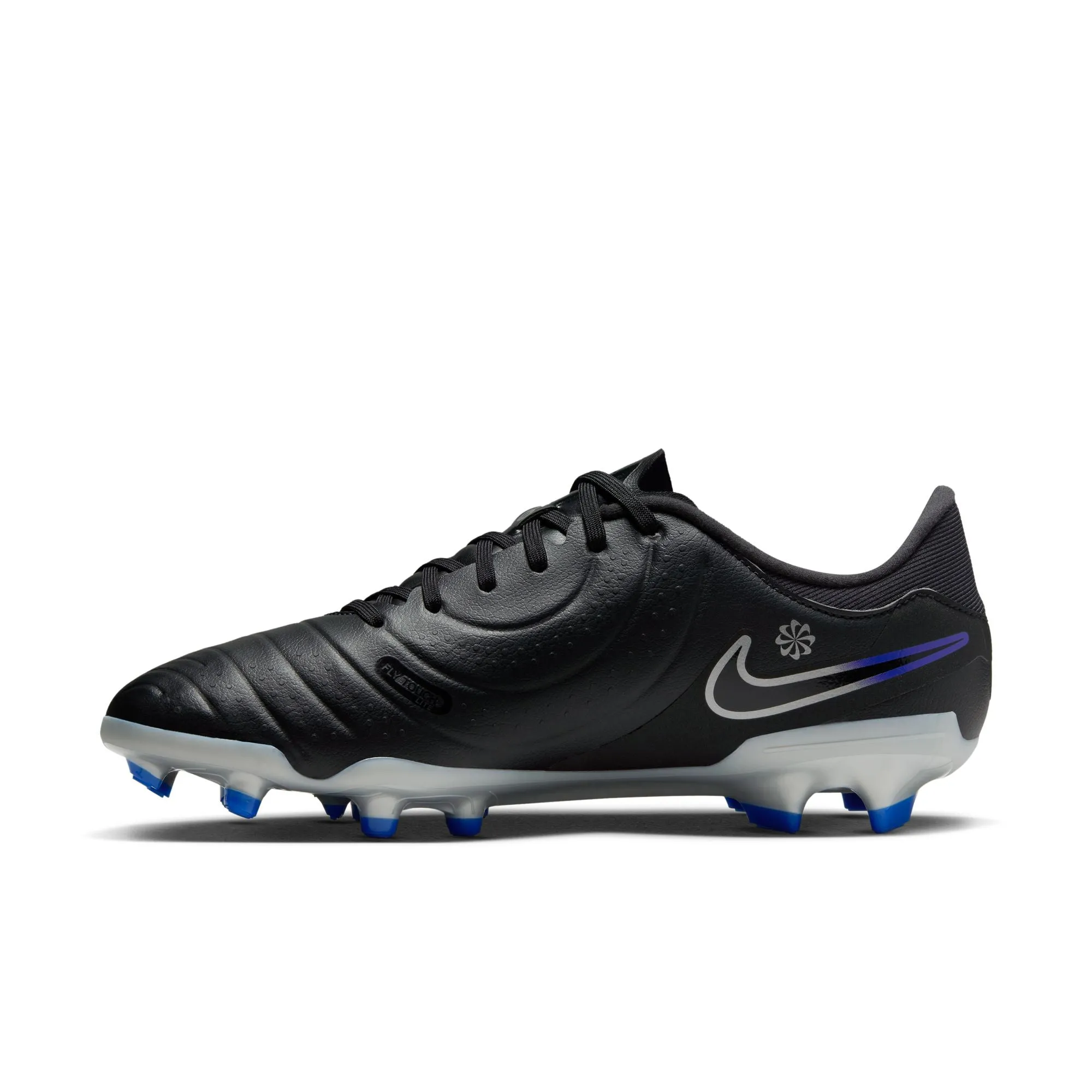 Nike Tiempo Legend 10 Academy FG/MG Soccer Cleat - Black/Chrome/Hyper Royal