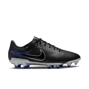 Nike Tiempo Legend 10 Academy FG/MG Soccer Cleat - Black/Chrome/Hyper Royal