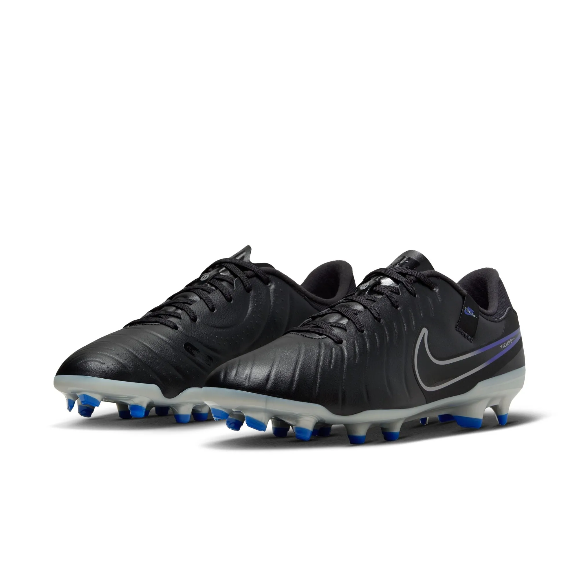 Nike Tiempo Legend 10 Academy FG/MG Soccer Cleat - Black/Chrome/Hyper Royal