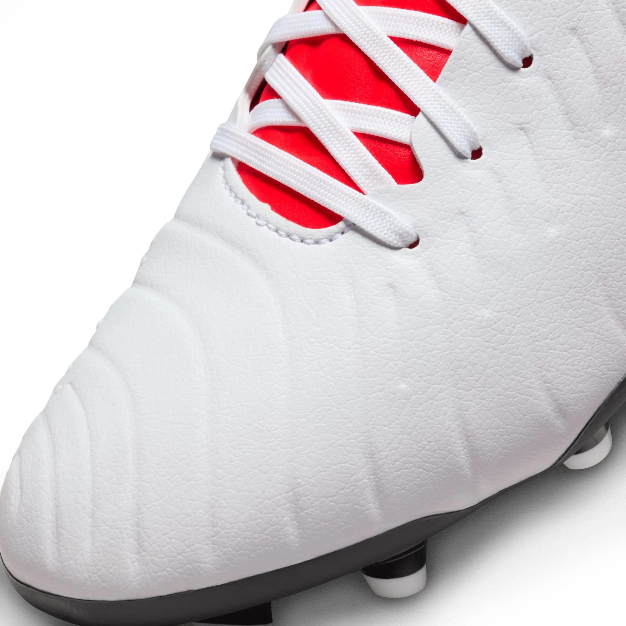 Nike Tiempo Legend 10 Academy FG/MG Soccer Cleat - White/Black/Bright Crimson