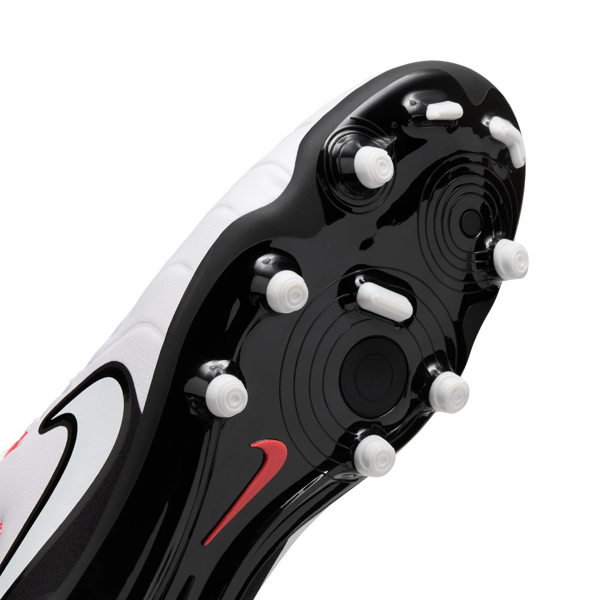 Nike Tiempo Legend 10 Academy FG/MG Soccer Cleat - White/Black/Bright Crimson